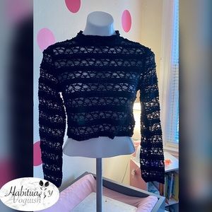 Black H&M Lace Crop top